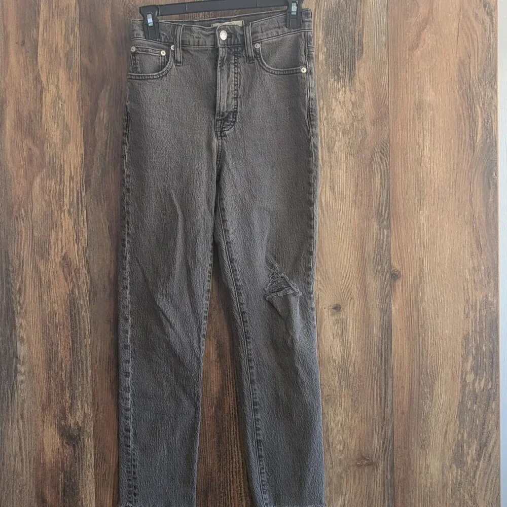 Madewell Black Stonewashed The Perfect Vintage Destroyed Jean 23